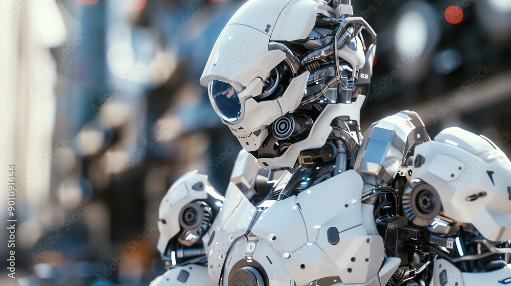 Fototapeta premium A close-up shot of a futuristic robot.