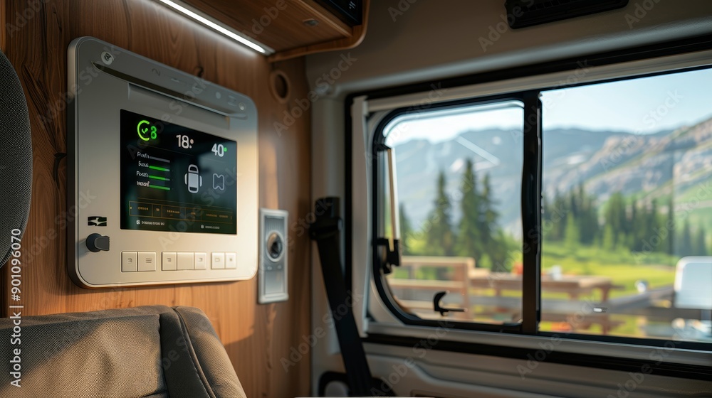 TechSavvy Motorhome Digital Control Panel Reveals Water Levels Battery ...