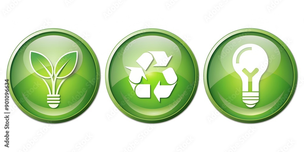 icon environmental and eco friendly technologies energy saving ecological recycling Generative AI icon environmental and eco friendly technologies energy saving ecological recycling Generative AI