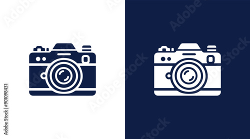 Camera icon Photography Typography Signature Photographer Minimalist Logo Vector EPS File