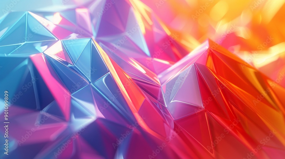 Abstract, low poly background with faceted, colorful geometric shapes Abstract, low poly background with faceted, colorful geometric shapes