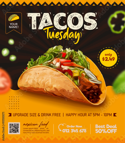 Mexican restaurant design posts promotion
