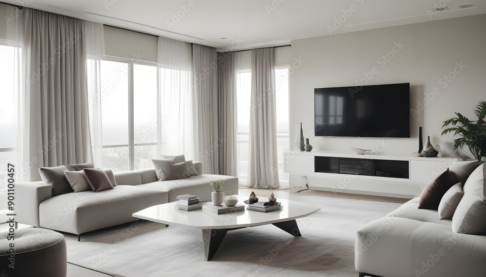 Photo interior modern design room 3d illustration Photo interior modern design room 3d illustration