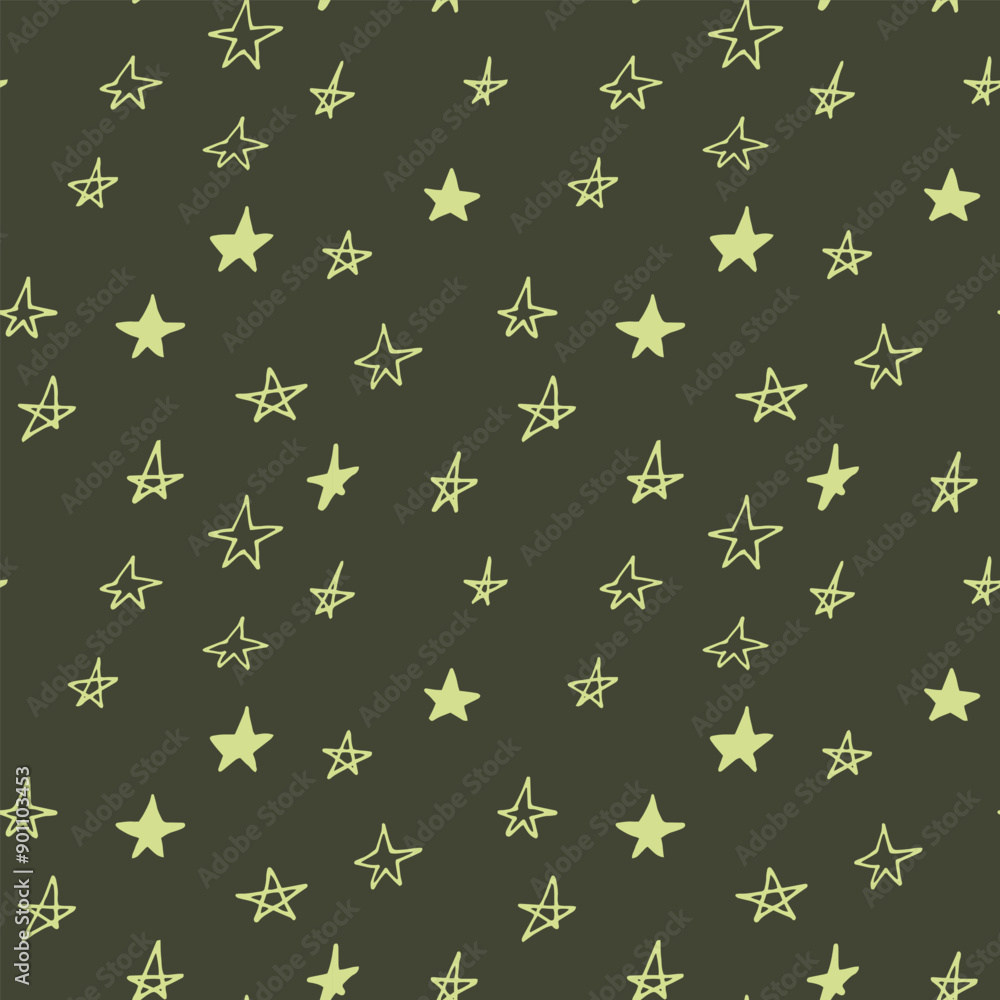 star seamless pattern hand drawn doodle. vector, nordic, scandinavian. wallpaper, textile, wrapping paper, background sky night nursery decor star seamless pattern hand drawn doodle. vector, nordic, scandinavian. wallpaper, textile, wrapping paper, background sky night nursery decor