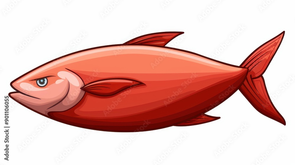 A realistic illustration of fresh, single tuna, perfect for fish shop banners or fabric prints. Ideal for seafood lovers. A realistic illustration of fresh, single tuna, perfect for fish shop banners or fabric prints. Ideal for seafood lovers.