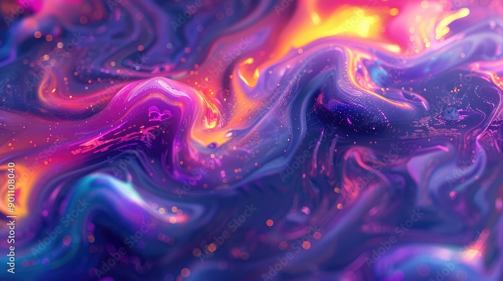 Vibrant, flowing liquid in a futuristic style Vibrant, flowing liquid in a futuristic style