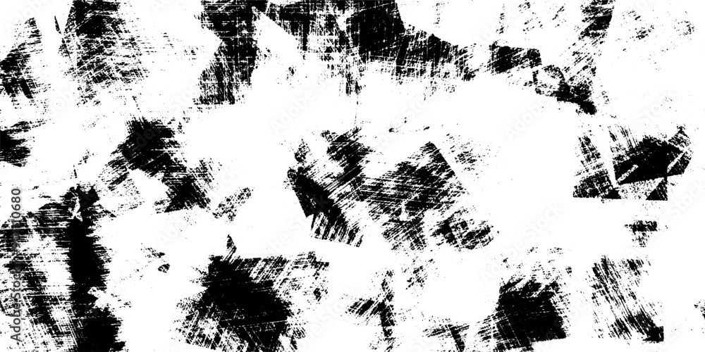 Fototapeta premium Abstract black distress texture on isolated background.