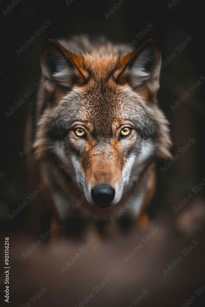 Fototapeta premium Wolf wallpaper. Wolf poster