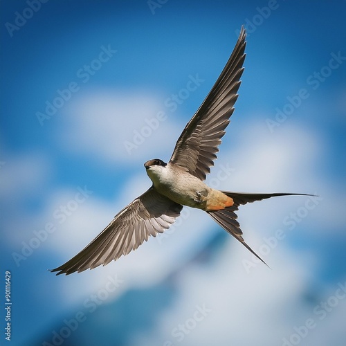 alpine swift bird, AI generated photo