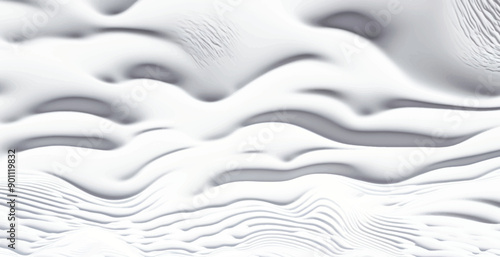 Wavy volumetric abstract monochrome pattern. Vector illustration	