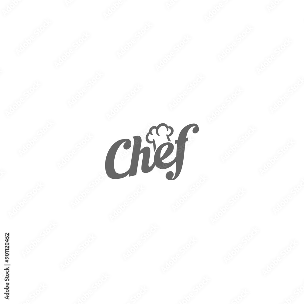 Chef word icon isolated on white background Chef word icon isolated on white background
