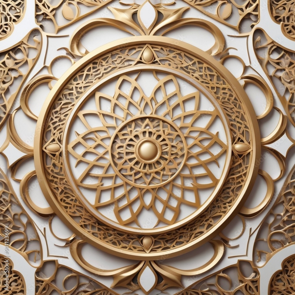 Arabesque Gold and White Pattern Oriental patterns. White and gold background with Arabic ornaments. Patterns, backgrounds and wallpapers for your design Arabesque Gold and White Pattern Oriental patterns. White and gold background with Arabic ornaments. Patterns, backgrounds and wallpapers for your design