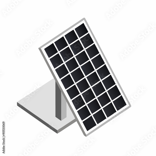 Isometric solar panel on a isolated white background (13)