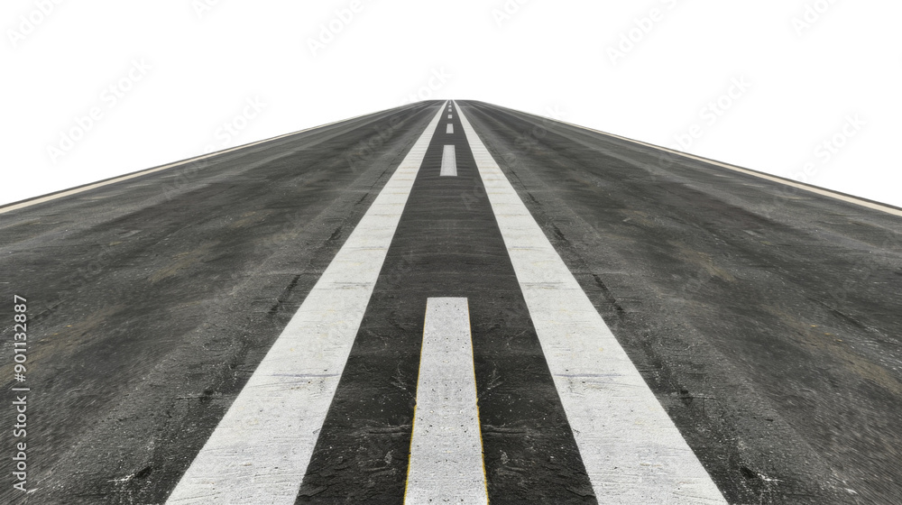 Obraz premium Road isolated on transparent background PNG, design elements.