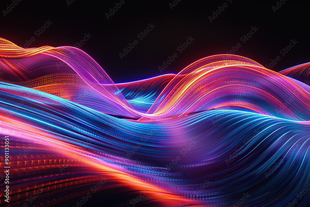 Beautiful texture surface neon wave, design natural abstract background Beautiful texture surface neon wave, design natural abstract background