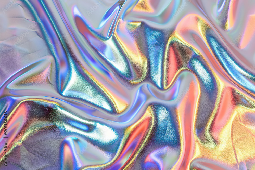 Generative ai on theme of beautiful texture metal creasy foil, design natural abstract background Generative ai on theme of beautiful texture metal creasy foil, design natural abstract background