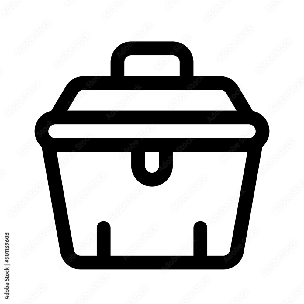 Toolbox Line Icon. Single icon, line vector icon Toolbox Line Icon. Single icon, line vector icon