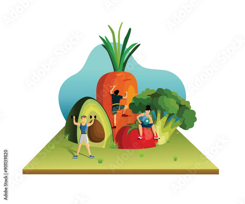 healthy food vector illustration