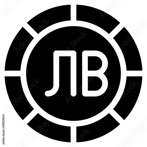 Bulgarian lev, coin, currency, money, cash Icon