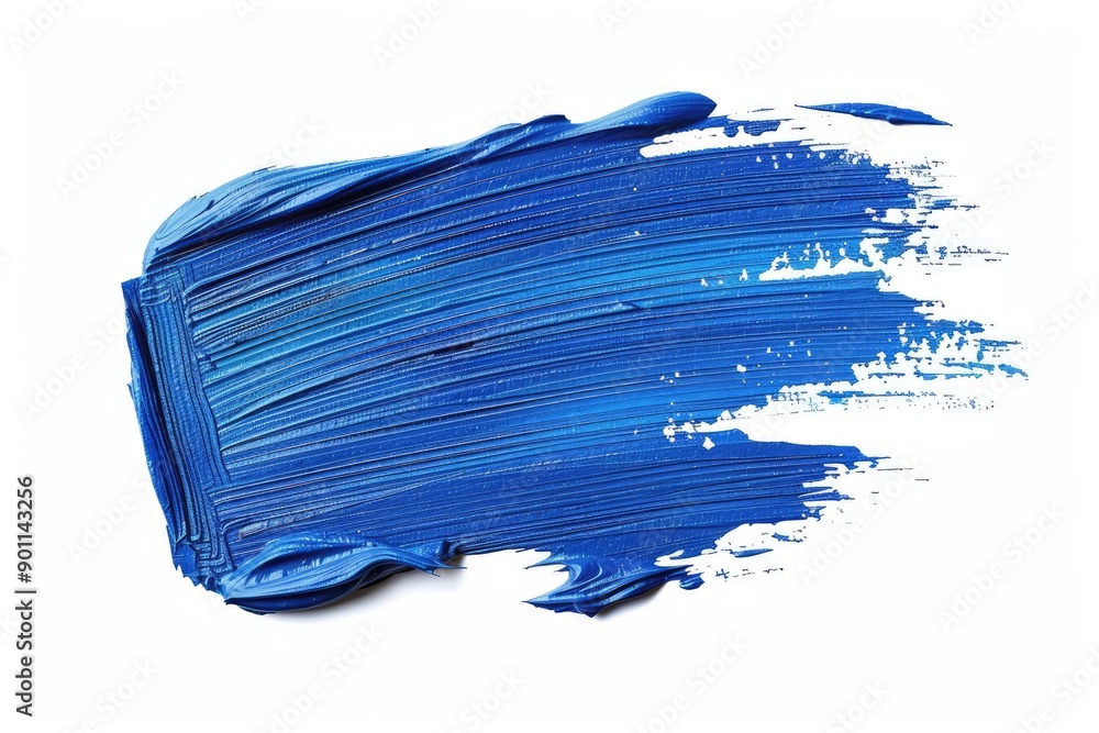 Abstract Blue Paint Stroke on White Background Abstract Blue Paint Stroke on White Background