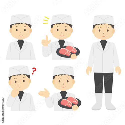 肉屋さんのイラスト