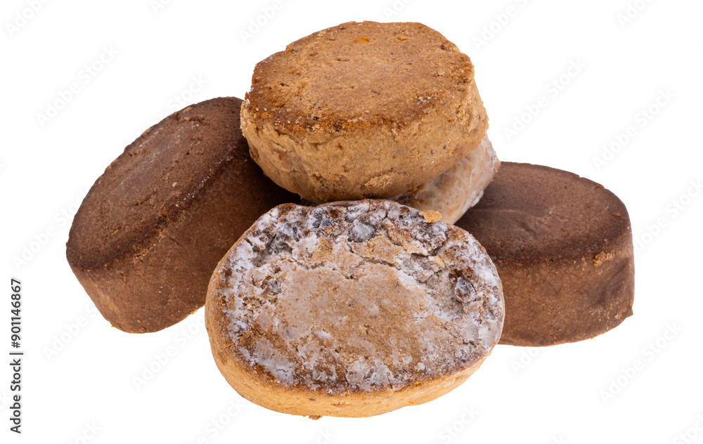 Mantecado cookies isolated Mantecado cookies isolated