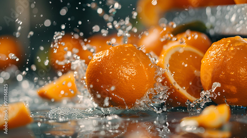 Assorted citrus fruits stack still life.