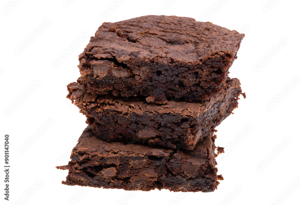 Brownie pie isolated Brownie pie isolated