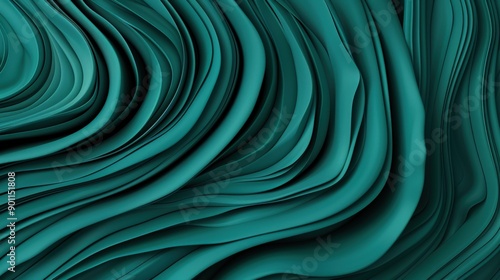 A jade hued abstract painting with flowing lines and curves, evoking artistic expression and ease, with jade shades blending seamlessly on the canvas photo