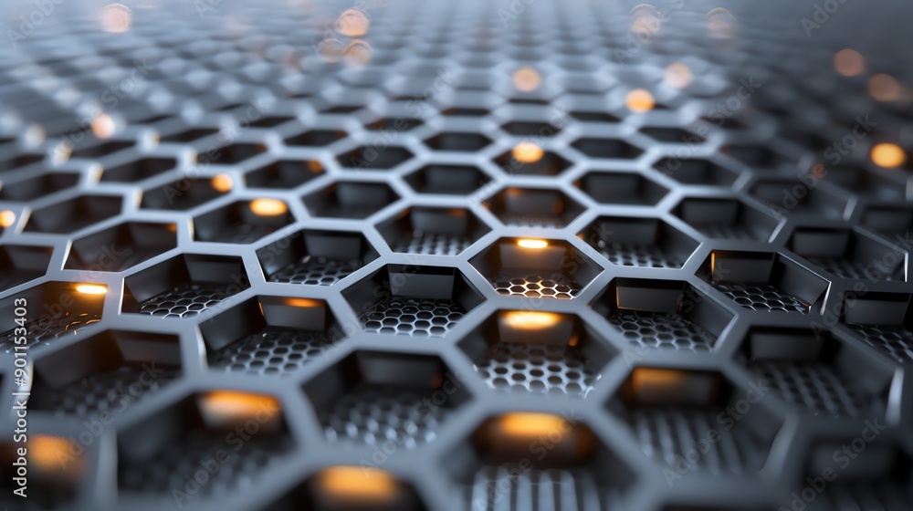 Fototapeta premium Abstract geometric pattern of hexagons.