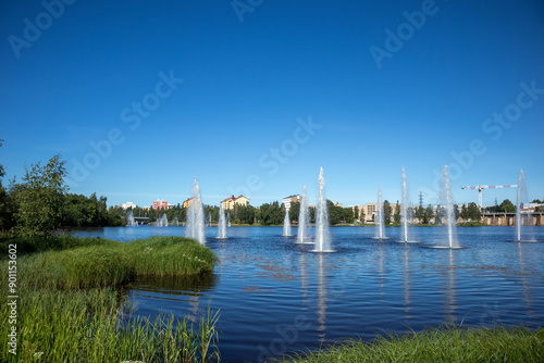 фотографія Summertime Koskikeskus scenery in Oulu, Finland