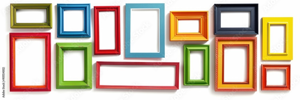 Colorful picture frame design on light background Colorful picture frame design on light background