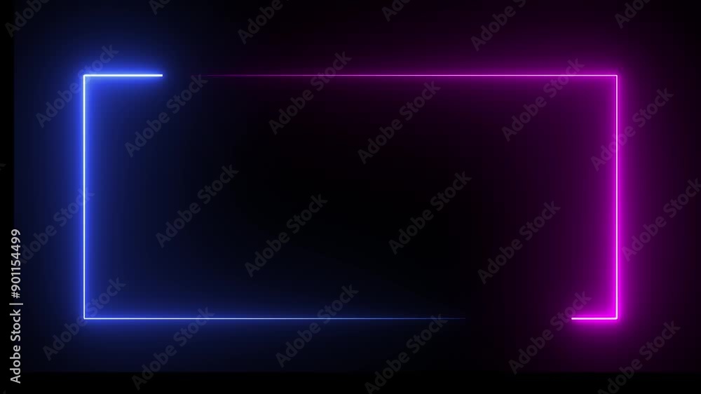 abstract glowing neon rectangle border frame in the shape rectangle. abstract glowing neon rectangle border frame in the shape rectangle.