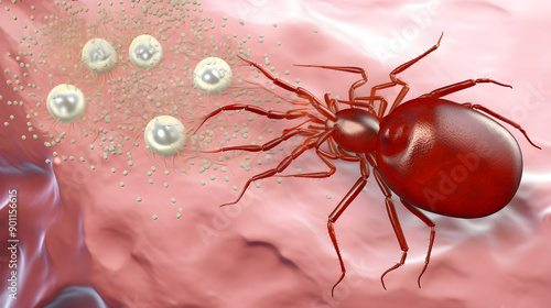 A Dynamic Representation of Ehrlichiosis Transmission Cycle Involving Ticks and Hosts photo