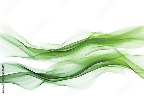 Decorative Abstract Green Wave Design Background