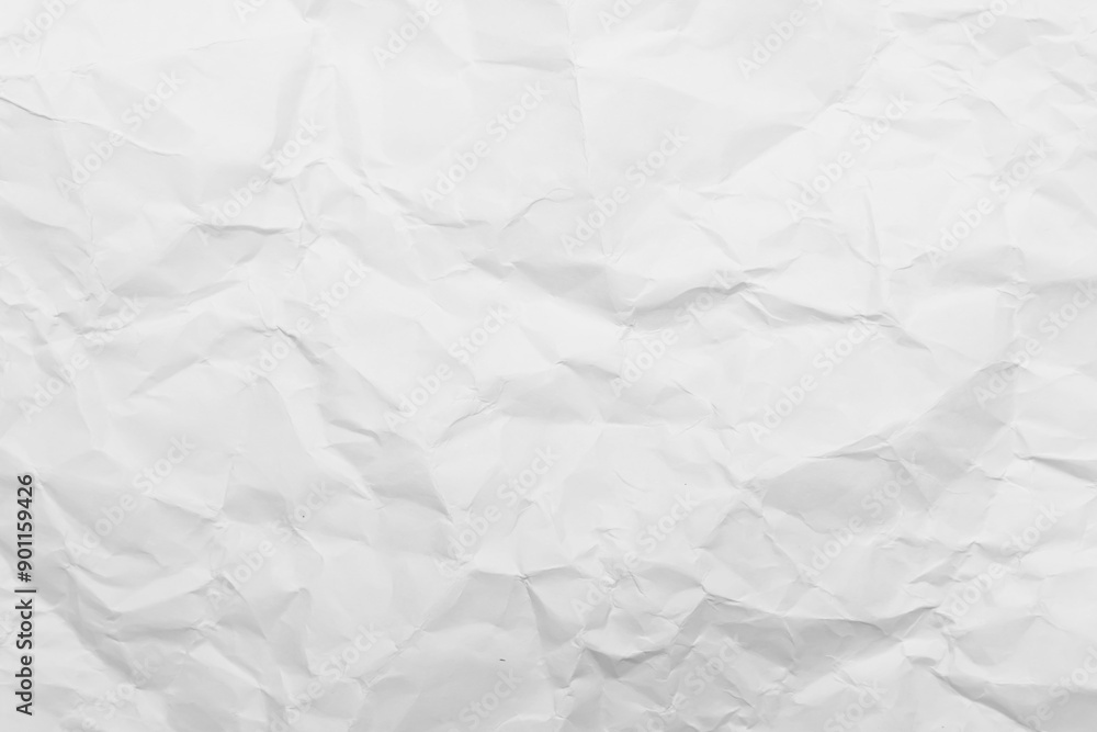 Naklejka premium White Paper Texture background. Crumpled white paper abstract shape background with space paper recycle for text