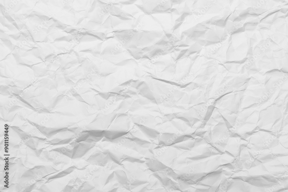 Obraz premium White Paper Texture background. Crumpled white paper abstract shape background with space paper recycle for text