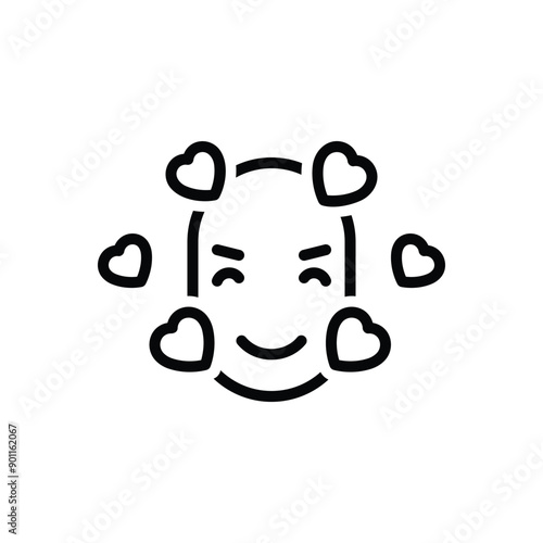 Black line icon for adore