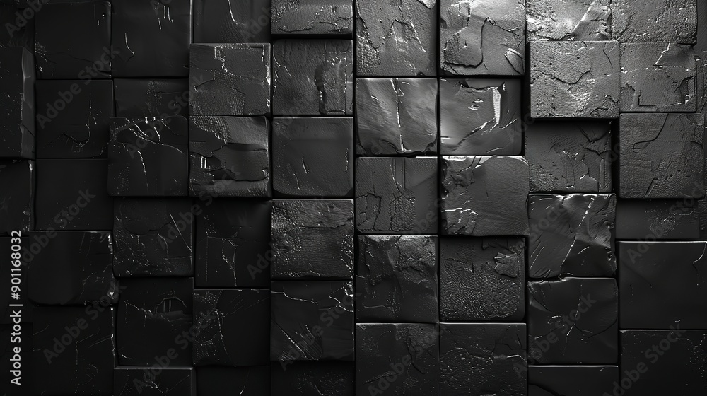 black background metal square pattern. black background with square shapes black background metal square pattern. black background with square shapes