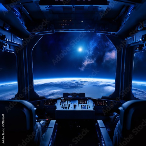 immersive holographic experience of the artemis ii crew observin photo