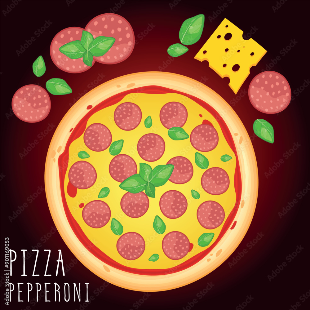 Pizza vector image. Fast food concept. Food for cafe and restaurant. Element for your website design, banners and advertising. Dough, cheese, sauce Pizza vector image. Fast food concept. Food for cafe and restaurant. Element for your website design, banners and advertising. Dough, cheese, sauce