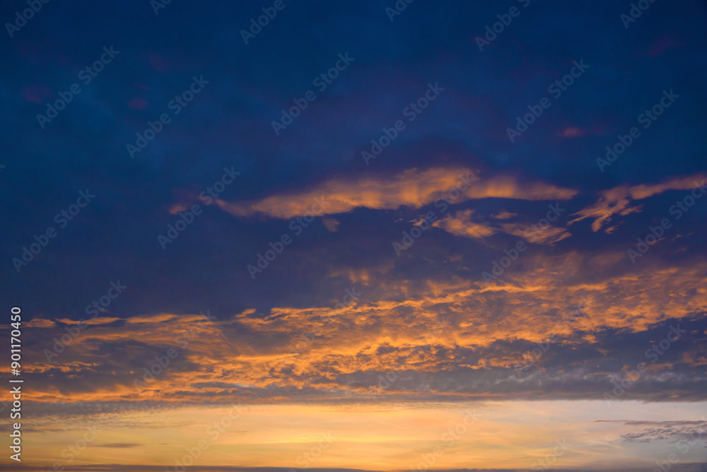 Sunset sky on twilight in the evening