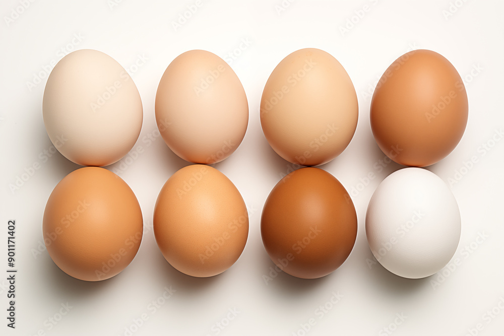 group of eggs on isolated white background group of eggs on isolated white background