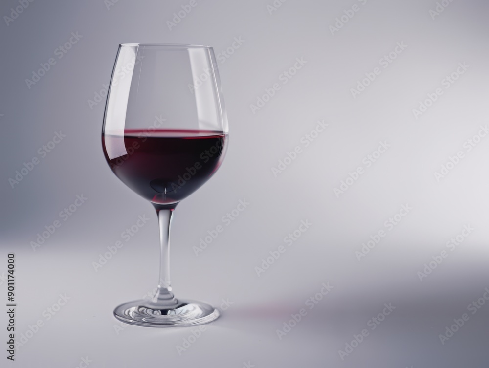 glass of red wine on a gray background glass of red wine on a gray background