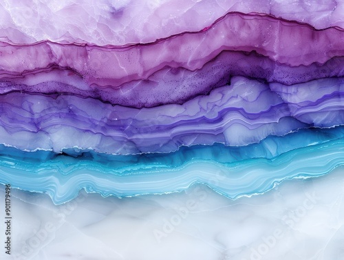 Wallpaper Mural Vibrant abstract landscape with swirling purple and blue hues Torontodigital.ca