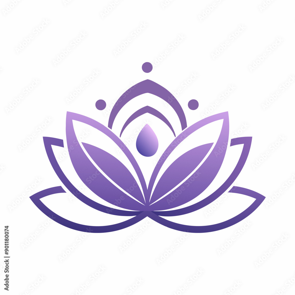Fototapeta premium Logo Butterfly, lotus Spa, yoga and relax