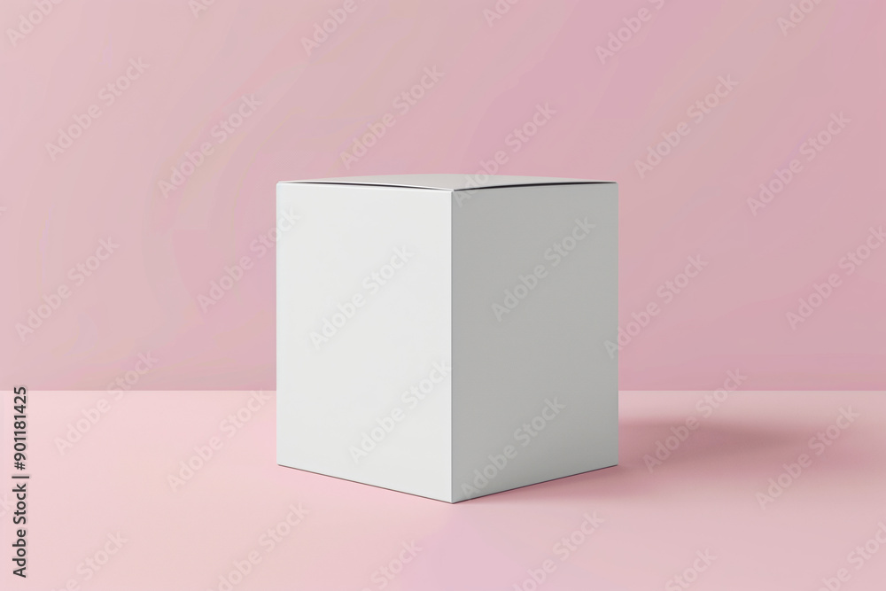 Blank White Box Product Mockup for Design Display, Cube Packaging Photography, Clean Product Presentation Template Blank White Box Product Mockup for Design Display, Cube Packaging Photography, Clean Product Presentation Template