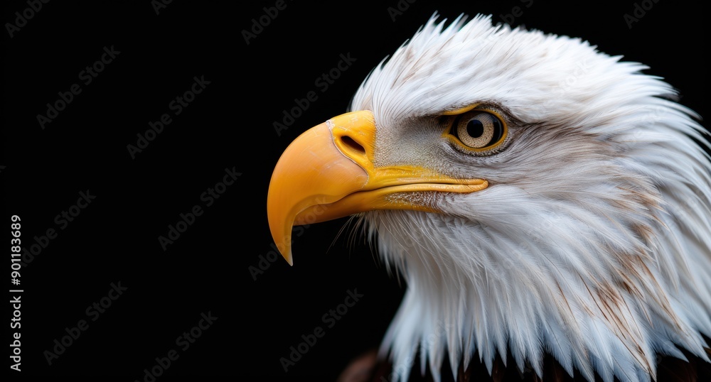 Close-up portrait of a majestic bald eagle Close-up portrait of a majestic bald eagle