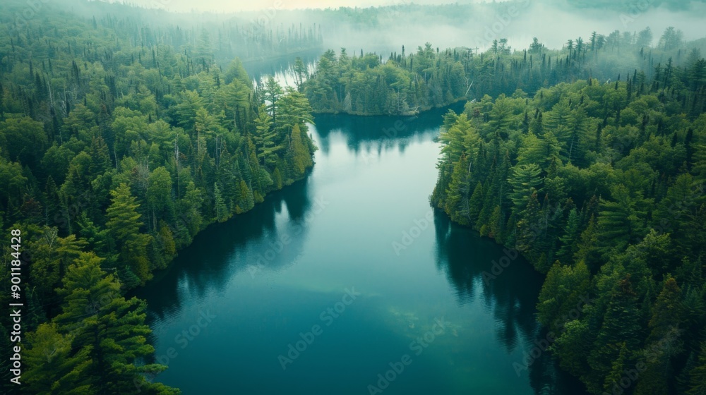 Algonquin Provincial Park, Ontario - Forested landscapes and pristine lakes Algonquin Provincial Park, Ontario - Forested landscapes and pristine lakes