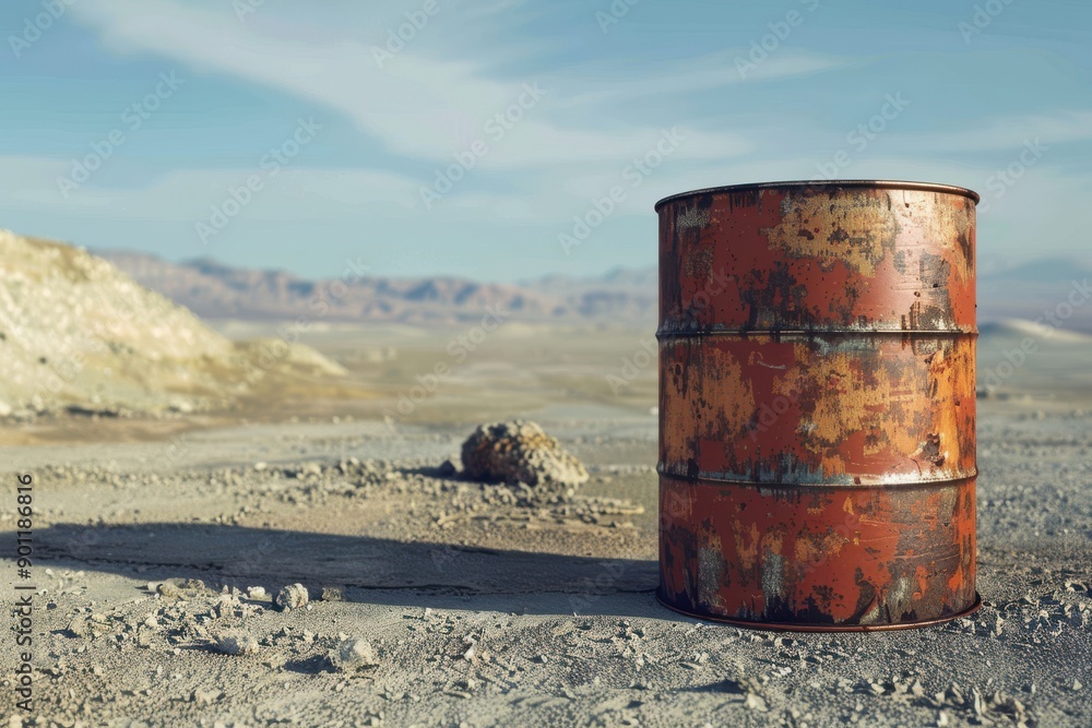 Obraz premium Oil barrel design presentation